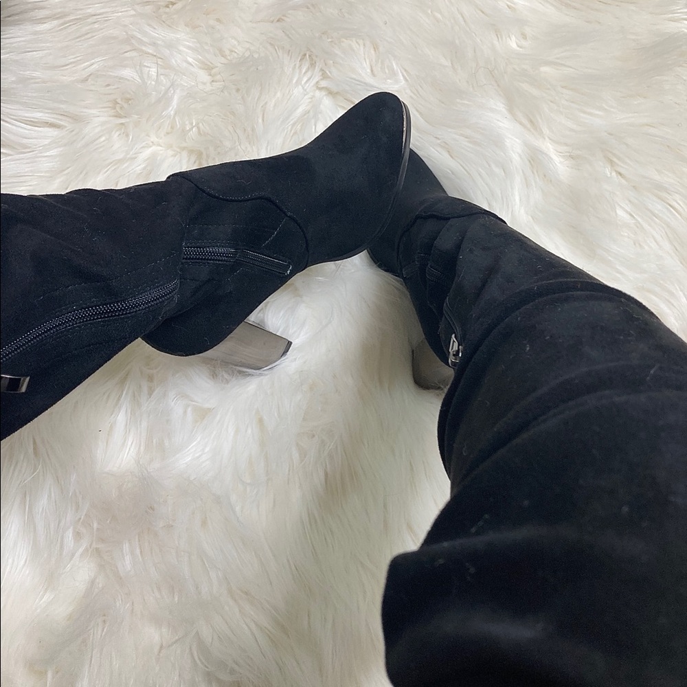 Black Thigh High Boots